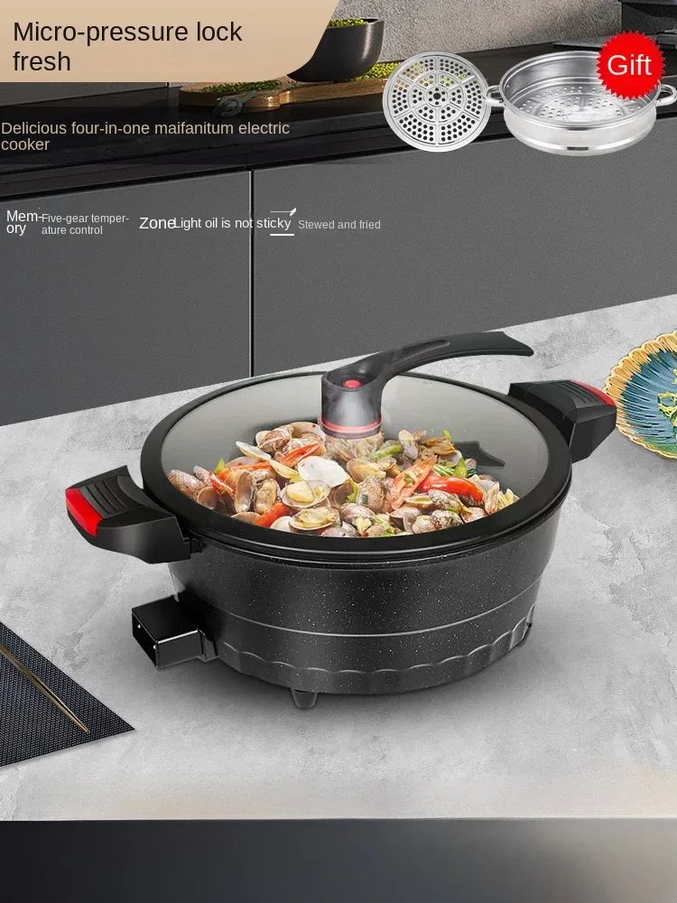 Durable Stone Frying Wok Pan Non-stick Ceramic Pot Induction Fryer Steak Cooking Gas Stove Skillet Cookware Tool for Kitchen Set