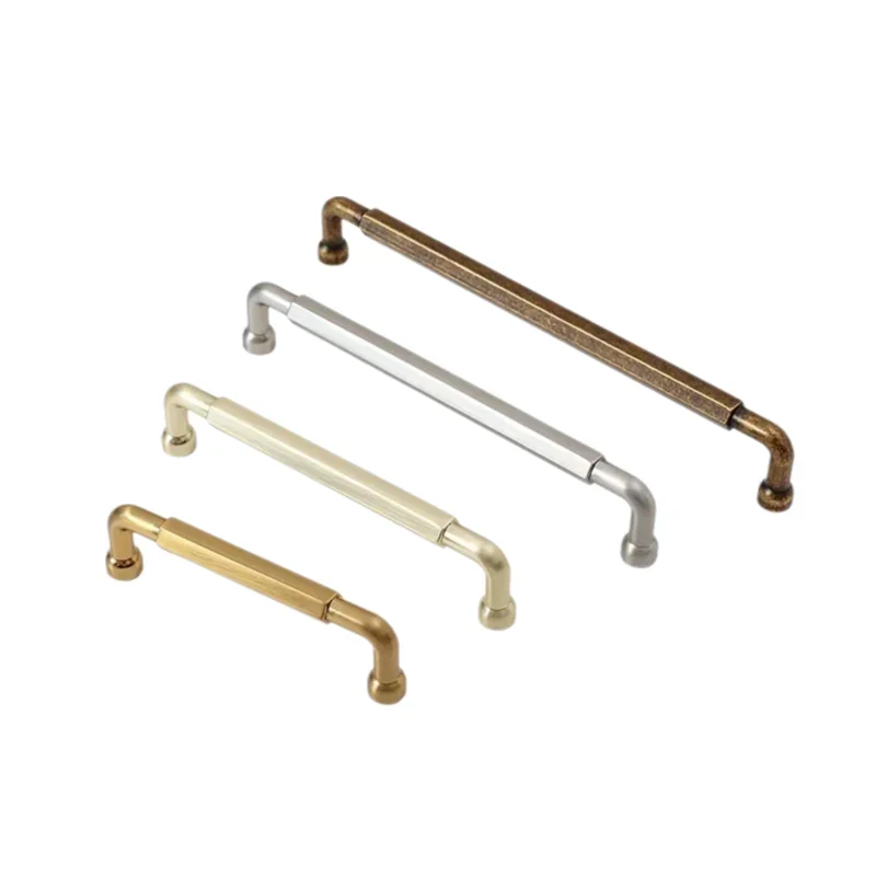 Zinc Alloy Furniture Cabinet Handles Drawer Pulls Kitchen Cupboard Door Handles Hole Center 96/128/160/192mm Home Accessories