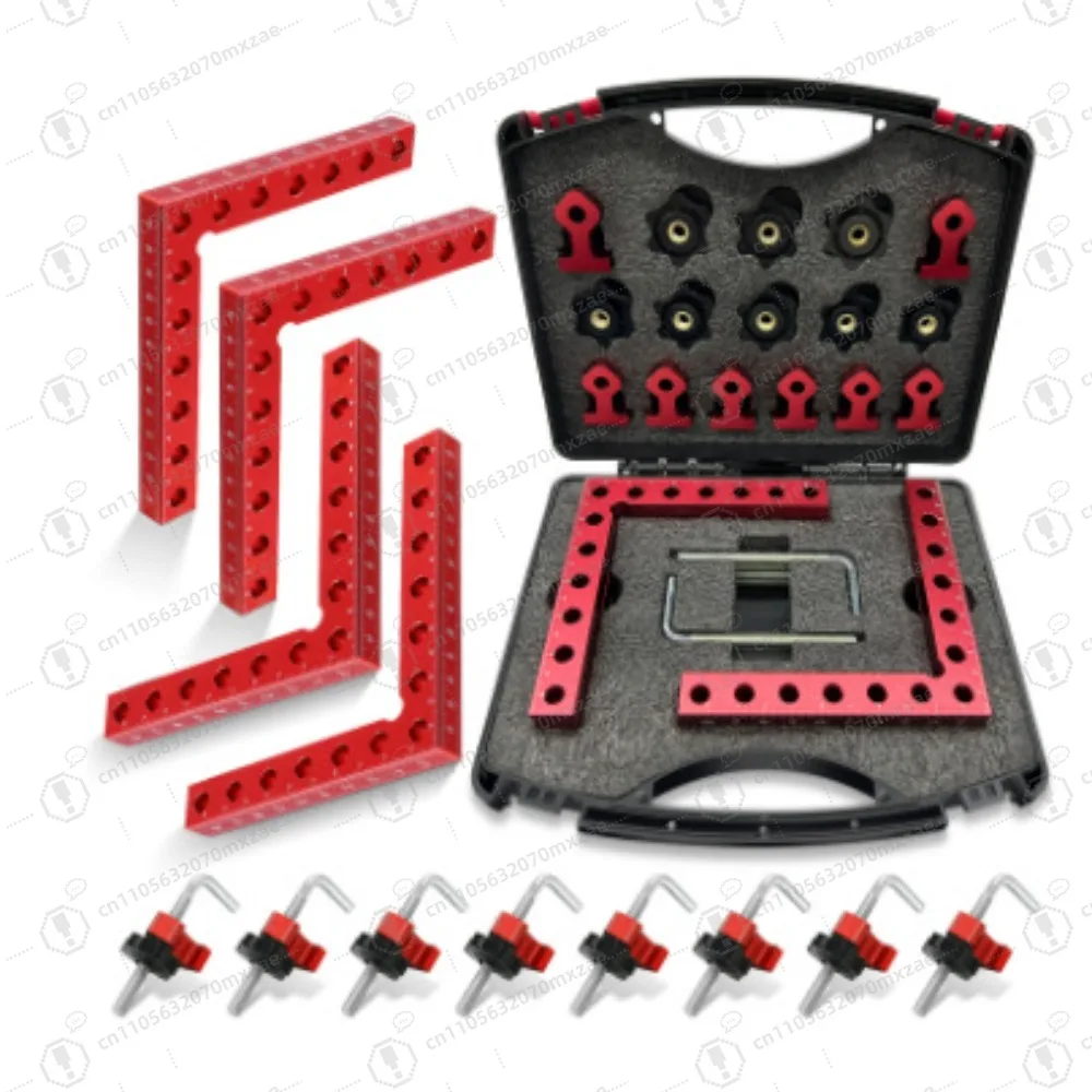 

Corner Clamp for Woodworking, All-in-One 90° Clamp Kit,4Pack Aluminum Corner Clamps 5.5"x5.5" with Case for Woodworking Projects