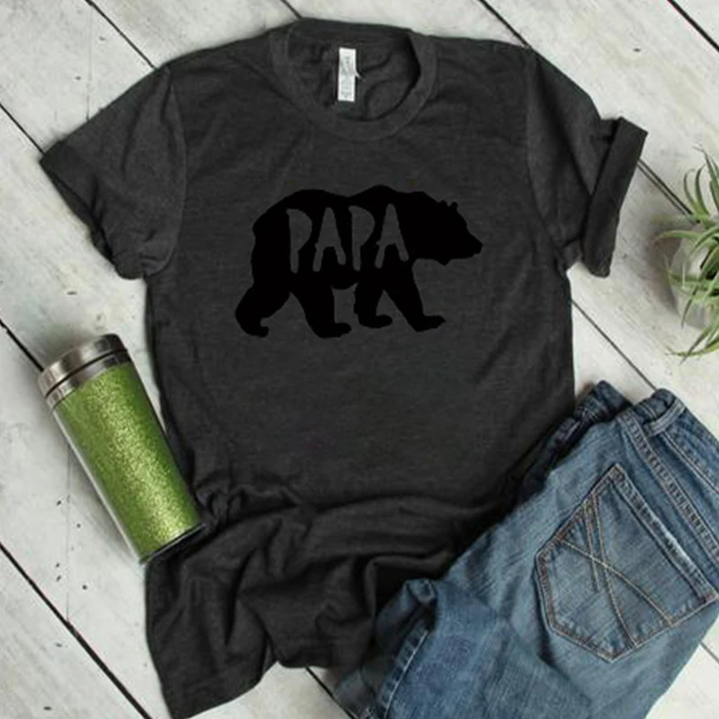 mama bear tshirt papa bear shirt baby top 2021 summer mommy and me outfit family daddy kids matching clothes print casual