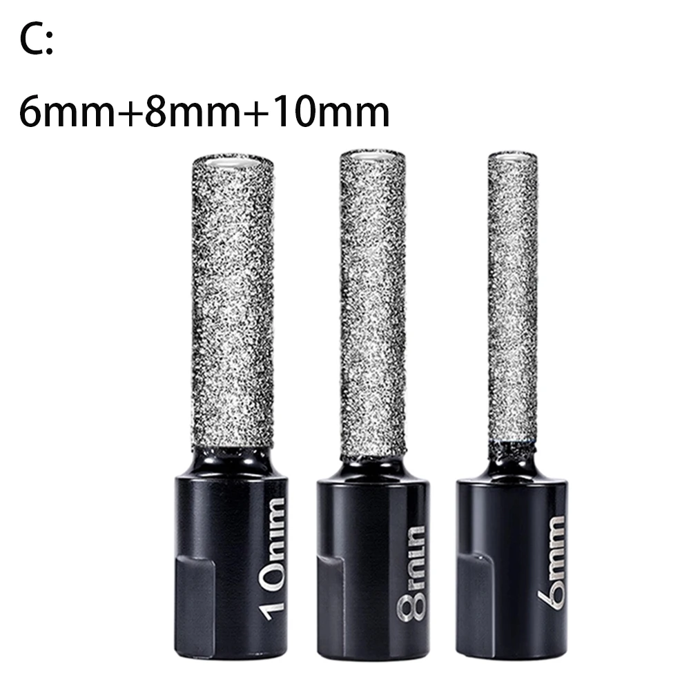 مثقاب جاف زاوية طاحونة مثقاب جاف لقمة ثقب جاف قاطع البلاط لقمة ثقب الرخام M10 طاحونة زاوية الخيط #4