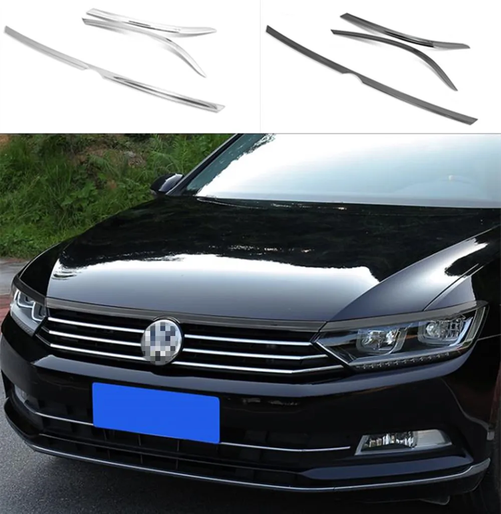 

Stainless steel Front Hood Bonnet Grill Lip Molding Cover Trim Bar Garnish Mesh for 2016-2018-2022 VW Volkswagen Passat B8 sedan