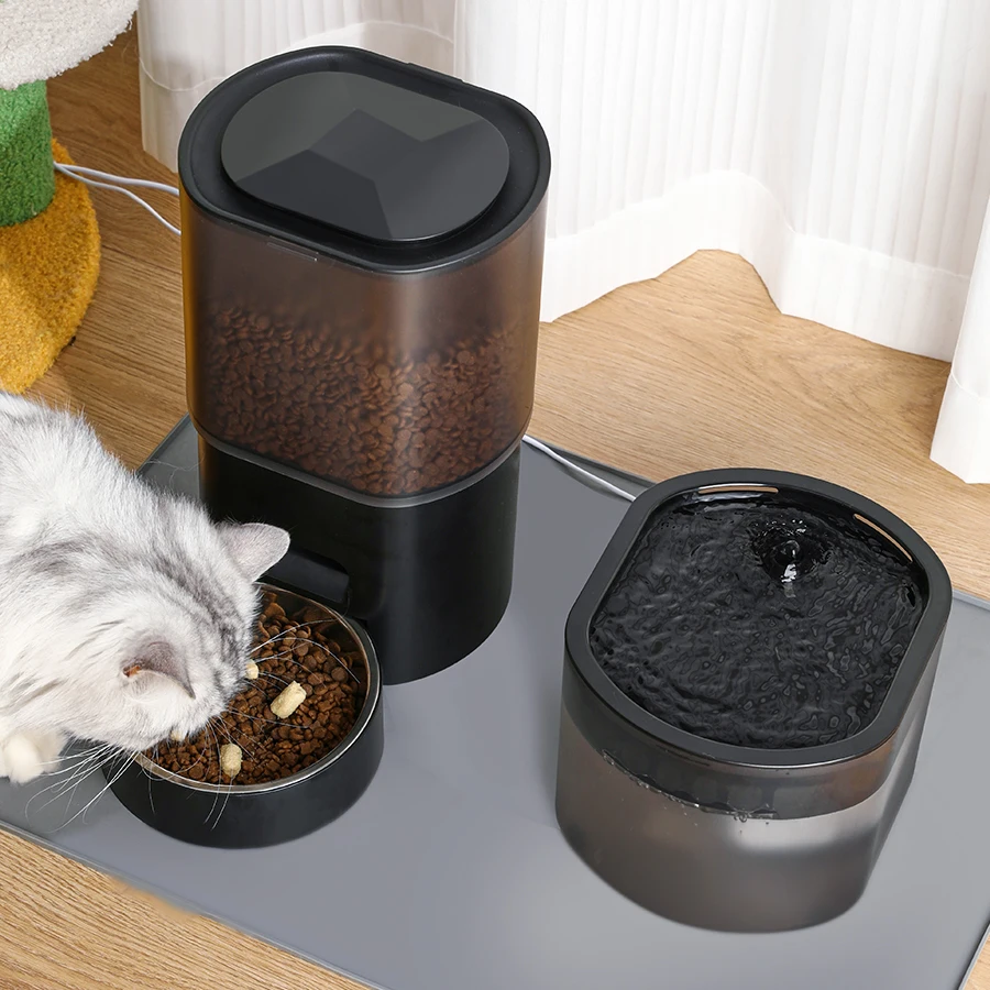 Kimpets Automatic Cat Feeder Pet Water feeder Smart WiFi Cat Food Dispenser Remote Control Auto Feeder For Cat Dog Dry Food Suit