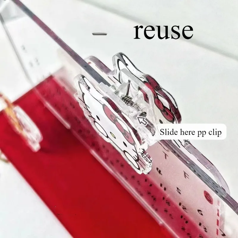 Calendario Simpatico ornamento acrilico Kitty Riciclaggio Calendario riutilizzabile Ins Note Board Regalo essenziale per il desktop