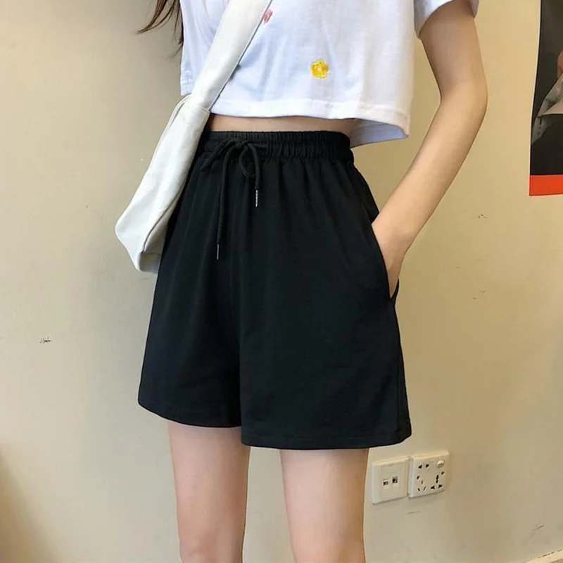 

Hot Sale Summer Lady Daily Thin Short Joggers Women Fashion Baggy Leisure Short Pants Girls Korean Classic High Waist Shorts