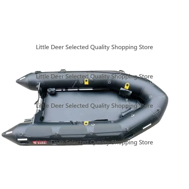 HW-R01 Black LDPE/HDPE Aluminum Folding Boat Aluminum Floor for Underwater Sport Drifting Lake River Outdoor Use 1