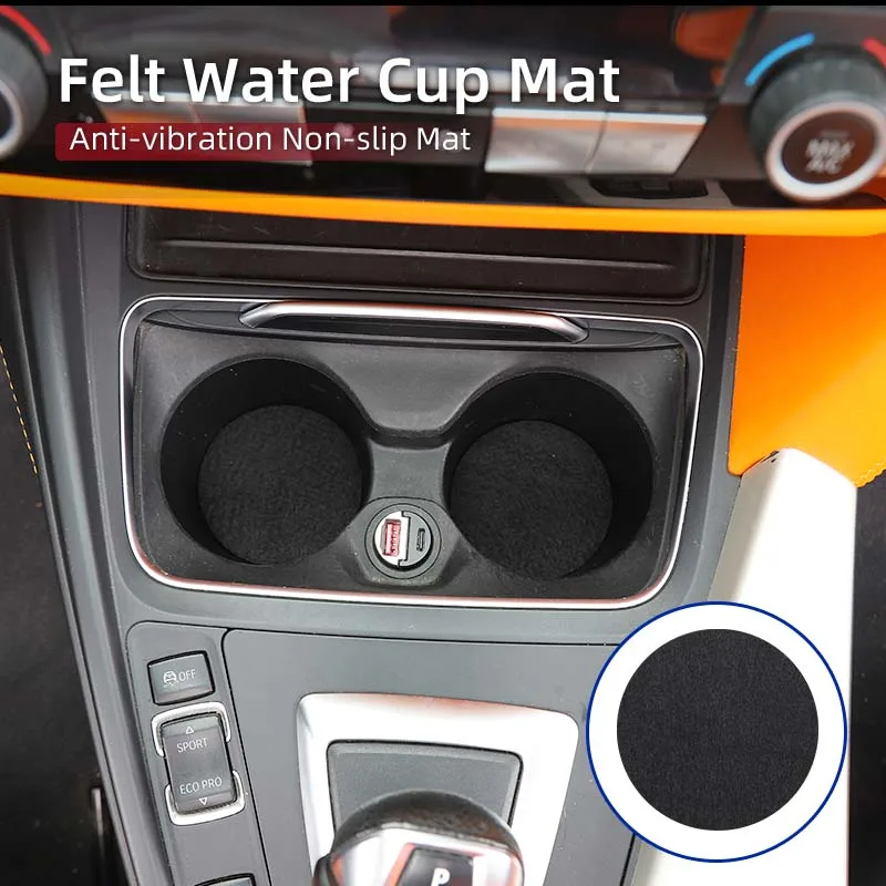 2PCS Car Coasters Cup Holder Mat Drinks Coaster For Toyota Corolla Yaris Camry Prius RAV4 CHR Hilux Aygo Avensis Key Accessories