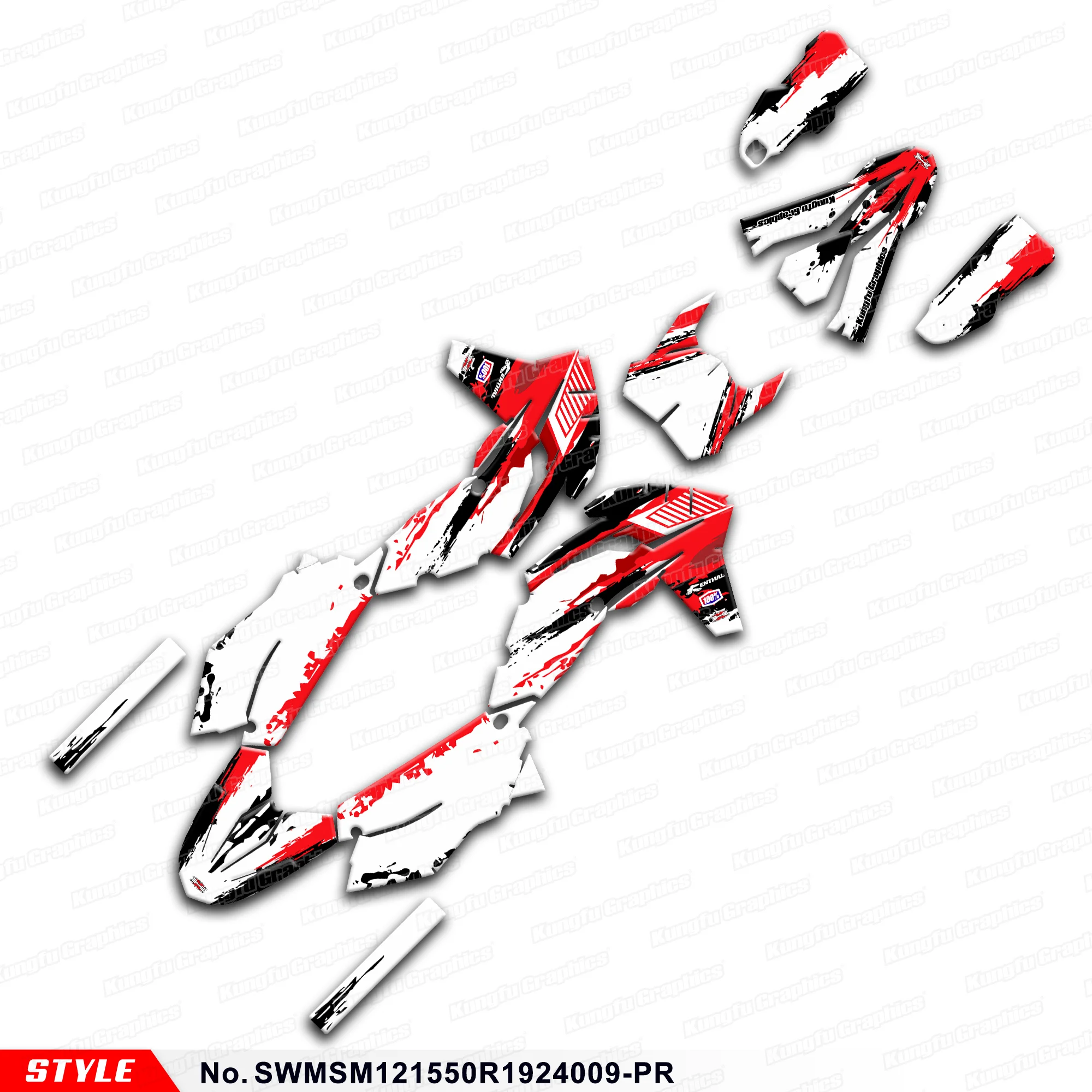 

Motorcycle Decals UV-resistant Vinyl Sticker for SWM SM500R SM125R SM150R SW150GY (CN) 2019-2024, SWMSM121550R1924009-PR