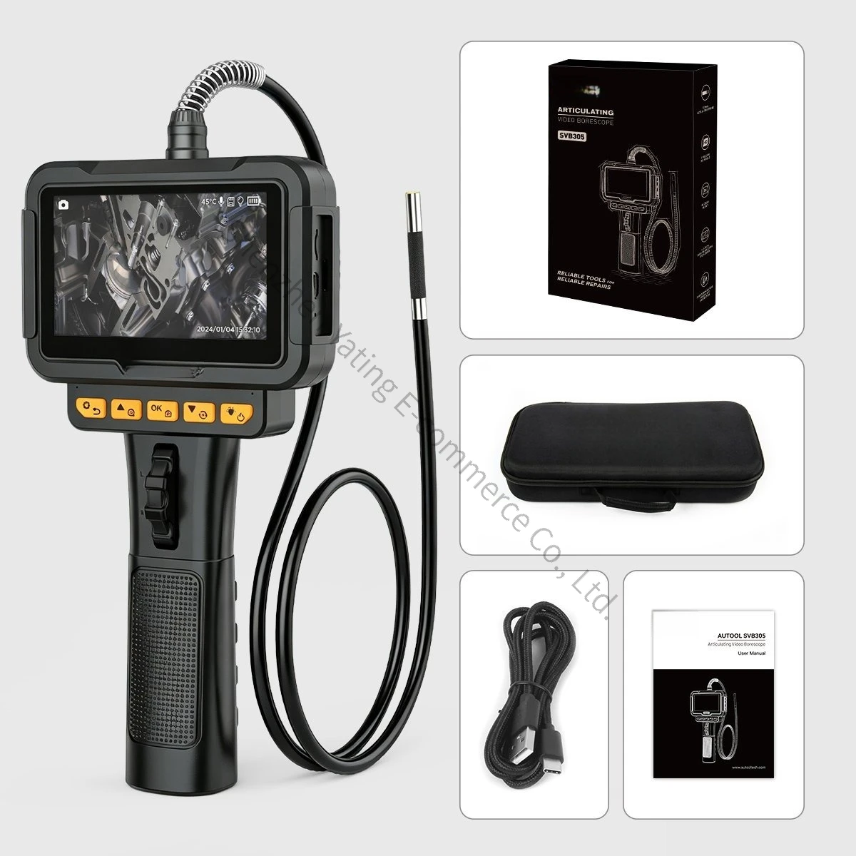 Car Maintenance Endoscope 1080P Engine Cylinder Carbon Deposition High Definition Video Visual Probe Waterproof