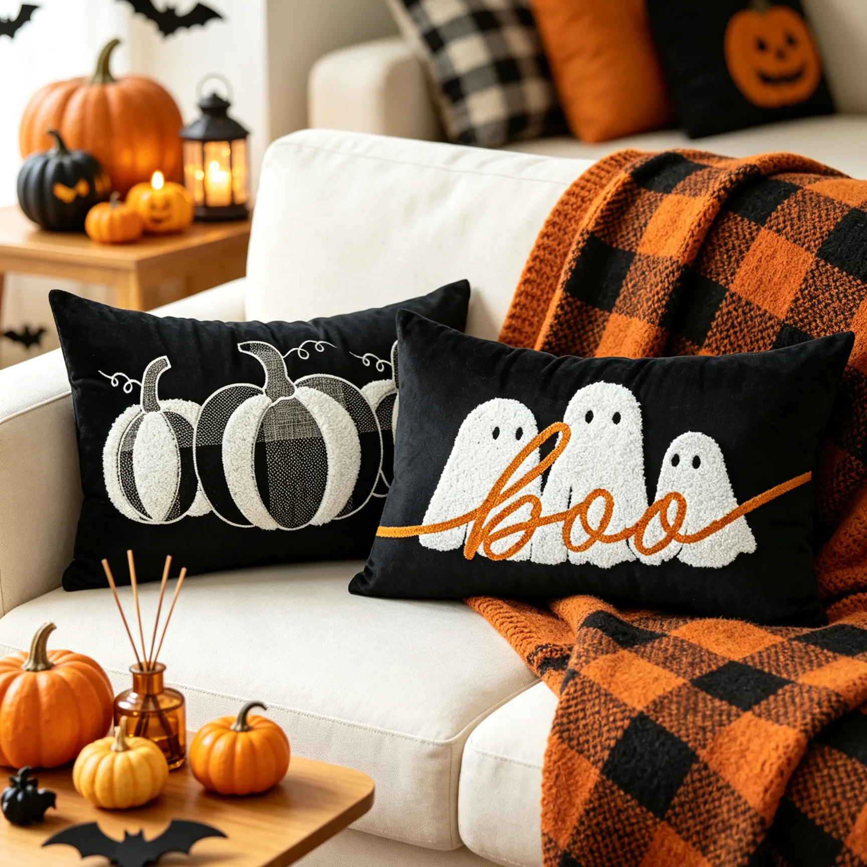 Halloween Black Throw Pillowcase Cojines Pumpkin Funny Pillow Cover Ghost Magic Festival Decoration Cushion Covers Decor Home
