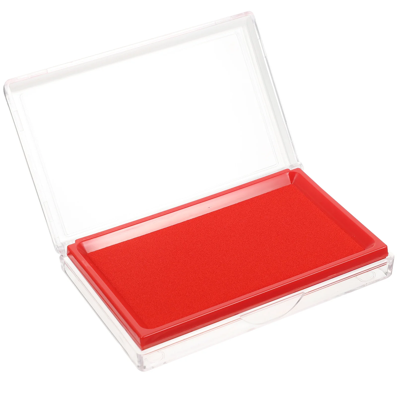 Red Ink Pad Clear Box For Calligraphy Painting Students Artwork Supply Portable Inkpad Multipurpose Durable