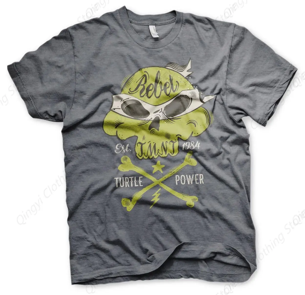 Officially Licensed Rebel Turtle Power Mens T-Shirt