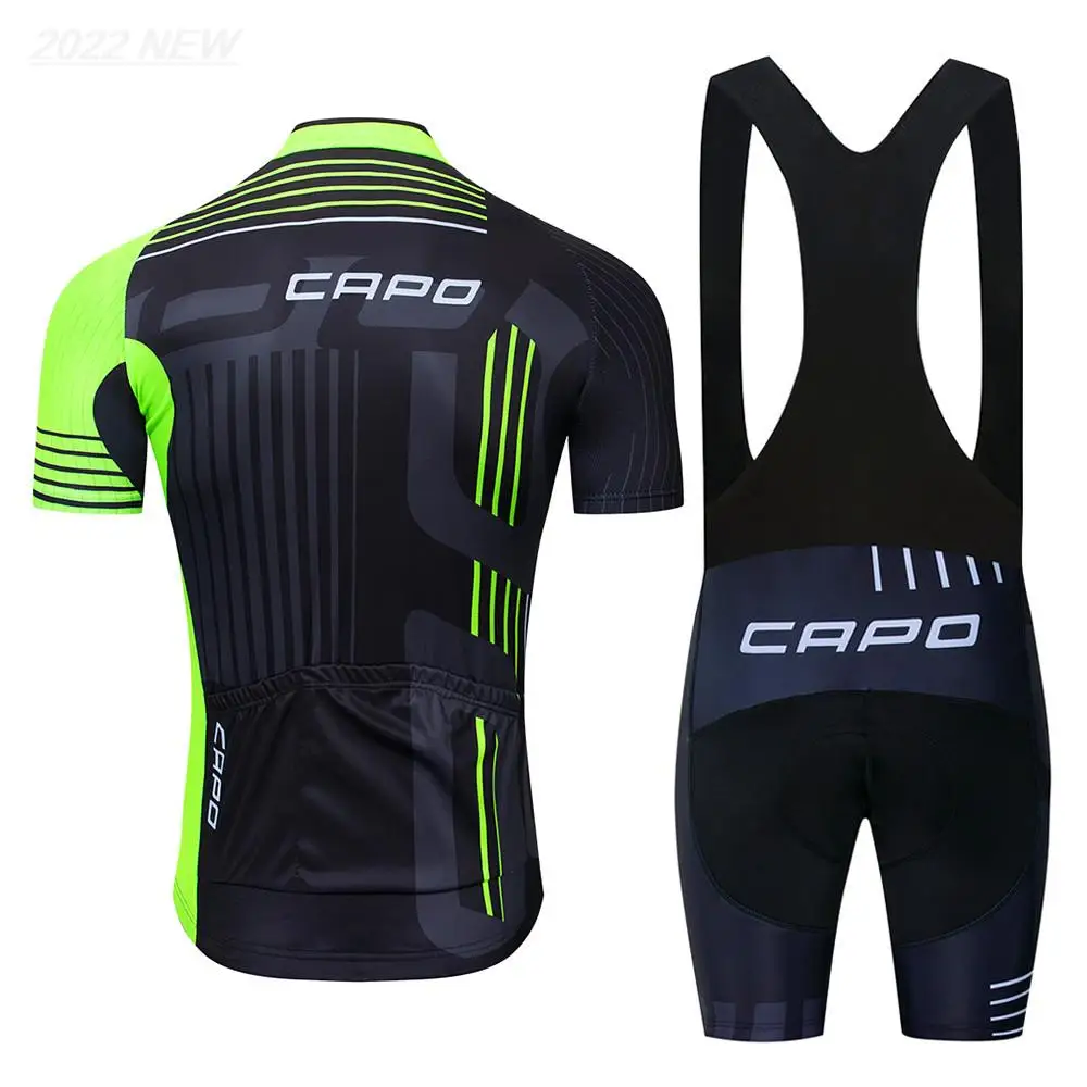 Cycling Jersey Set 2022 Men Summer Pro CAPO Team Bicycle Cycling Clothing Set Bike Clothes Mountain Sports Bike Set Cycling Suit