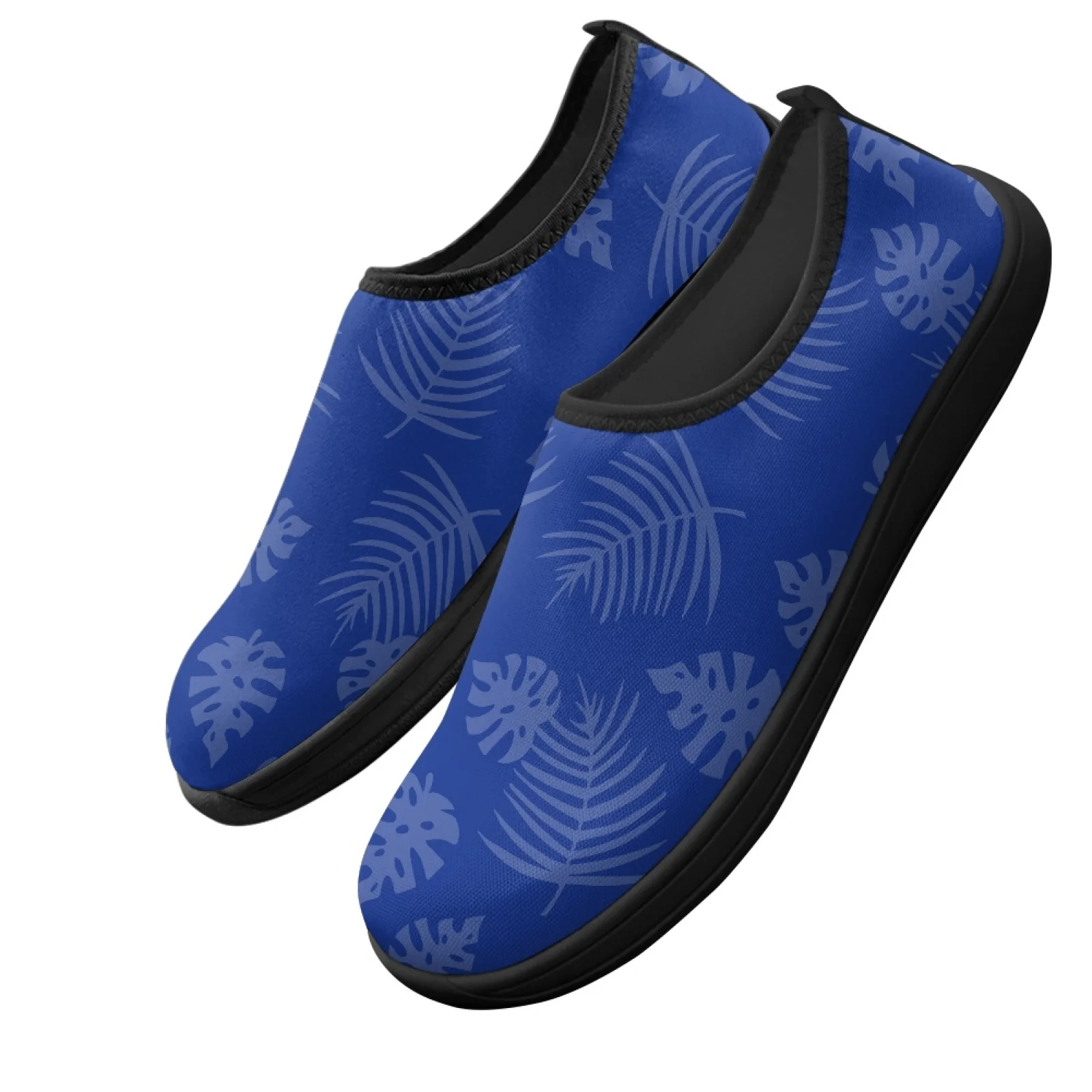 PENSTROLL Tropical Leaf Print Casual Running Shoes Polyester & EVA Athletic Shoes Wide Toe Box Sneakers for Hiking