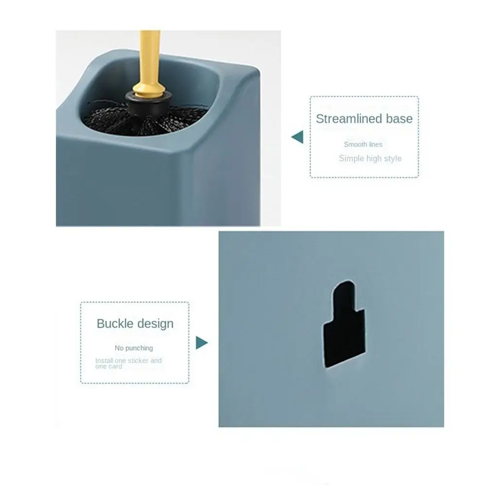 

Long Handle Toilet Brush with Holder Wall Mount Toilet Bowl Cleaner Brush No punching No dead corners Closestool Brush