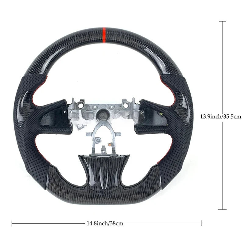 

Real Carbon Fiber Racing Style Steering Wheel Q50/Q60/Q50s/Q50L (Without Heating Function)