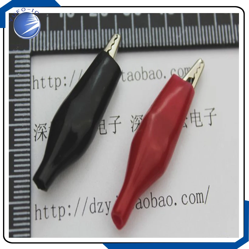 10 قطعة/الوحدة (5 أزواج) مشبك التمساح الصغير على مقاطع التمساح لاختبار الطاقة السوداء s