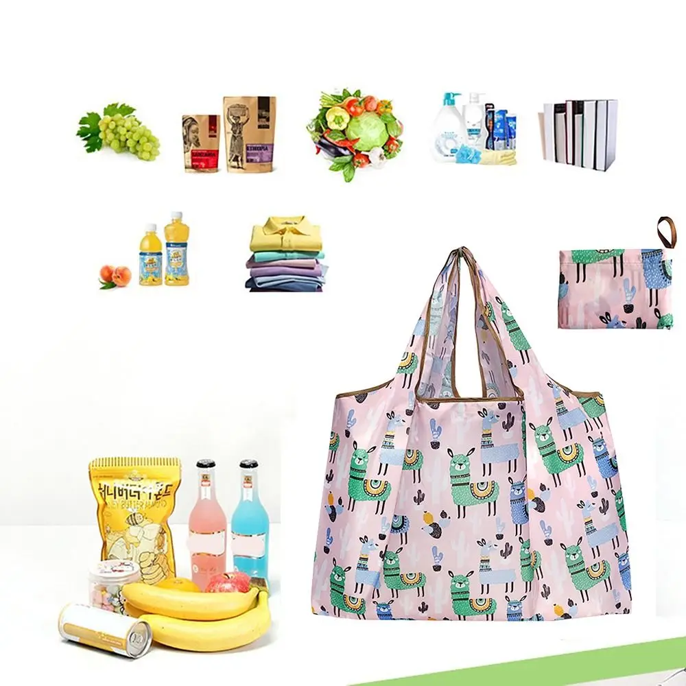 Heavy Duty Shopping Bag Foldable Large Capacity Eco-Friendly Tote Pouch Recycle Bag Groceries