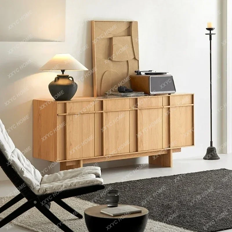 TTTT53Home Entrance Cabinet Solid Wood Medieval Style Storage Storage Log Living Room Chest
