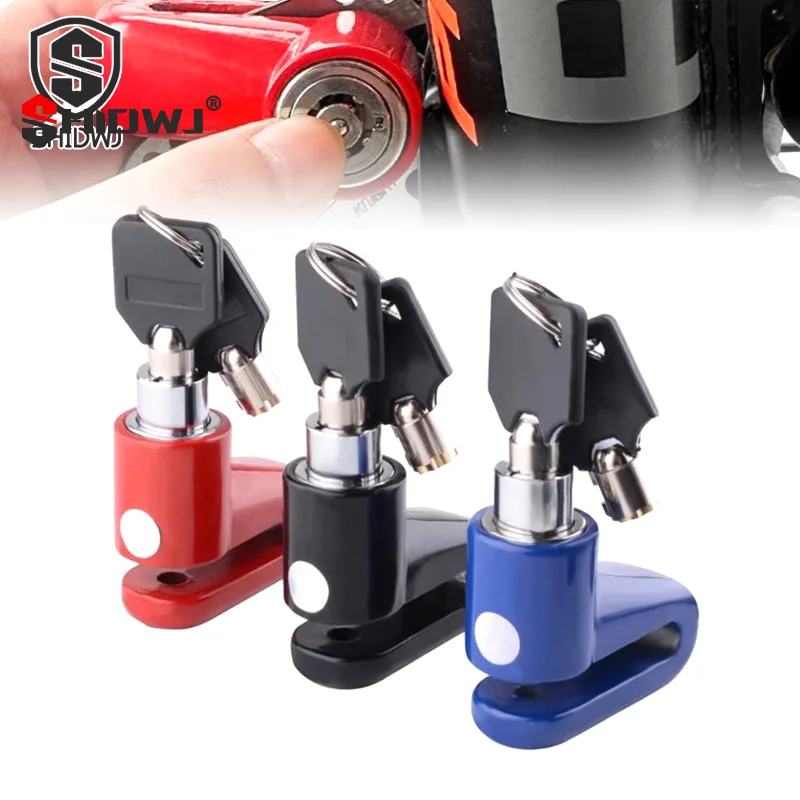 

Motorcycle Anti Theft Wheel Disc Brake Lock Safety Discs Brakes Rotor Locks for Scooter Motor Mountain Road Bike Padlock w/Keys
