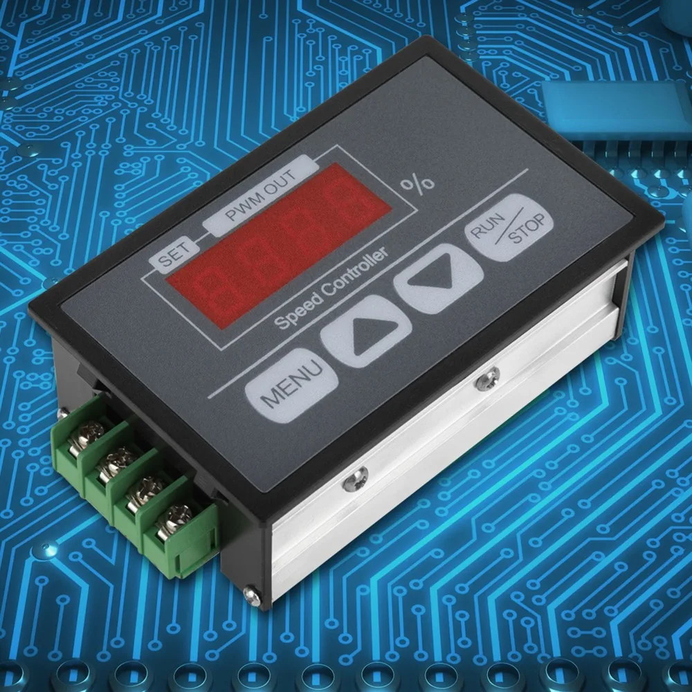 6-60V Input Voltage DC Motor Speed Controller Percentage Display PWM Control Motor Speed Controller LED Digital Display