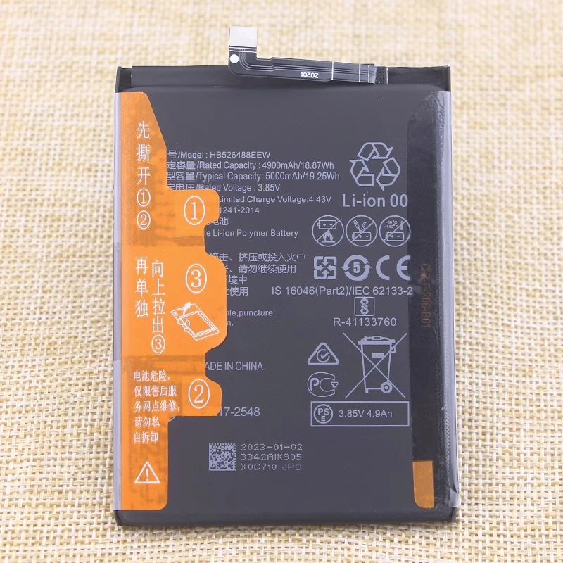 HB526488EEW 5000mAh Battery For Huawei Honor 10x Lite 9A P Smart 2021 Y6P 2020 Y7a Enjoy 10e 20 20se MED-LX9 LX9N WKG-AN00 Phone