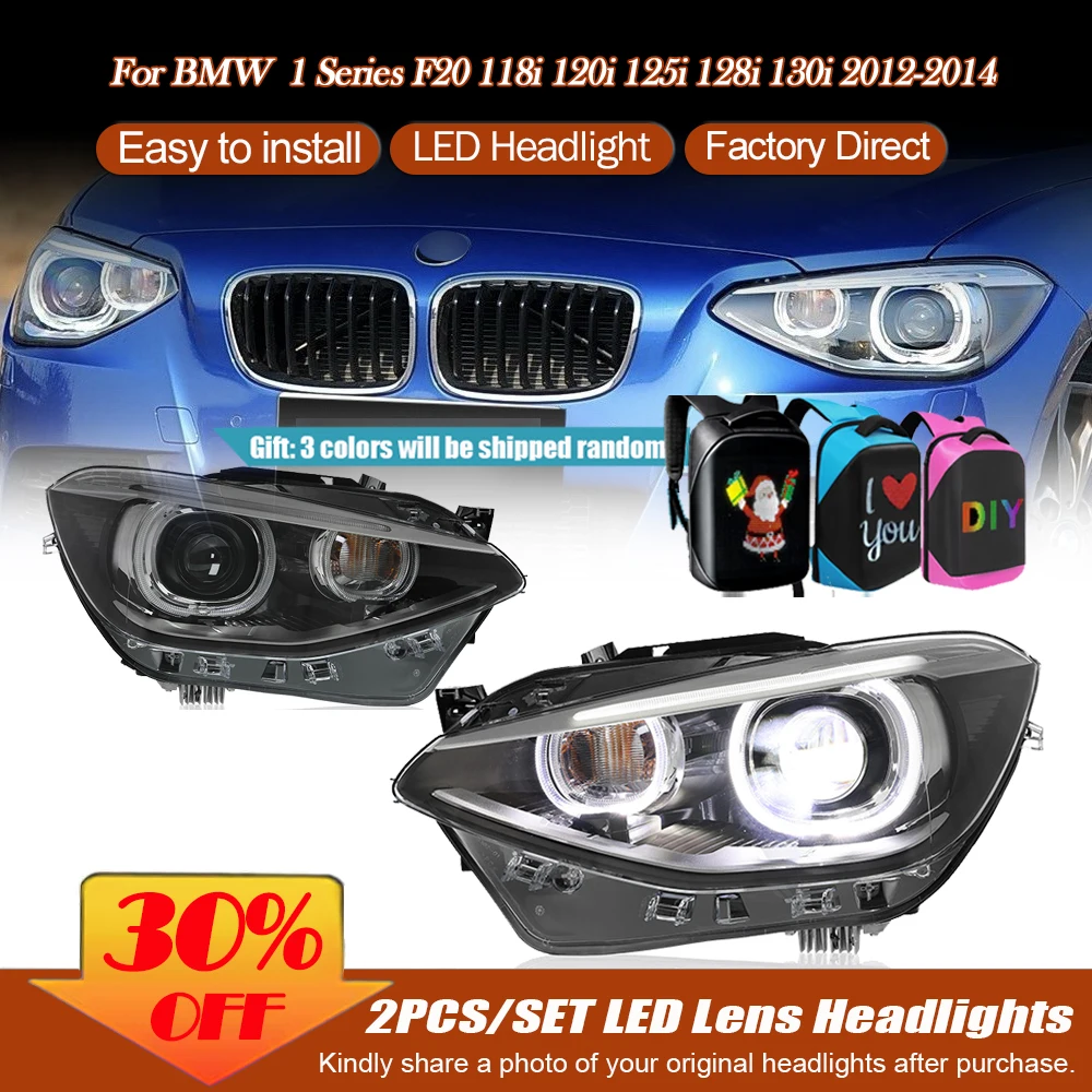 LED Headlight  Assmebly For BMW 1 Series F20 118i 120i 125i 128i 130i 2012-2014 Auto Headlamp Dynamic Projector Lens Accessories