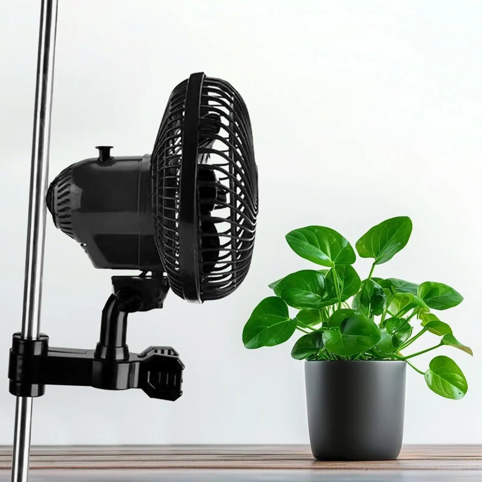 25W Powerful Quiet Oscillating Clip Fan 2 Speed Adjustable Grow Tent Ventilation for Hydroponic Greenhouse Gym Camping Kitchen