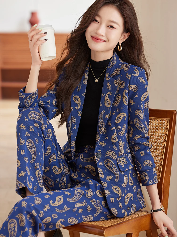 Tailleur pantalone da donna Abbigliamento da lavoro da lavoro femminile da donna Set da 2 pezzi Giacca e pantaloni blazer formale beige kaki blu nero