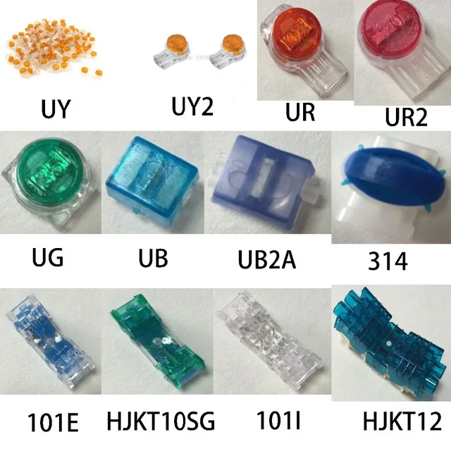 100 قطعة UY UY2 UR UG UB UR2 314 101E HJKT10SG 101I HJKT12 موصل الشحوم ملء بعقب سلك خط محطة لشبكة الهاتف