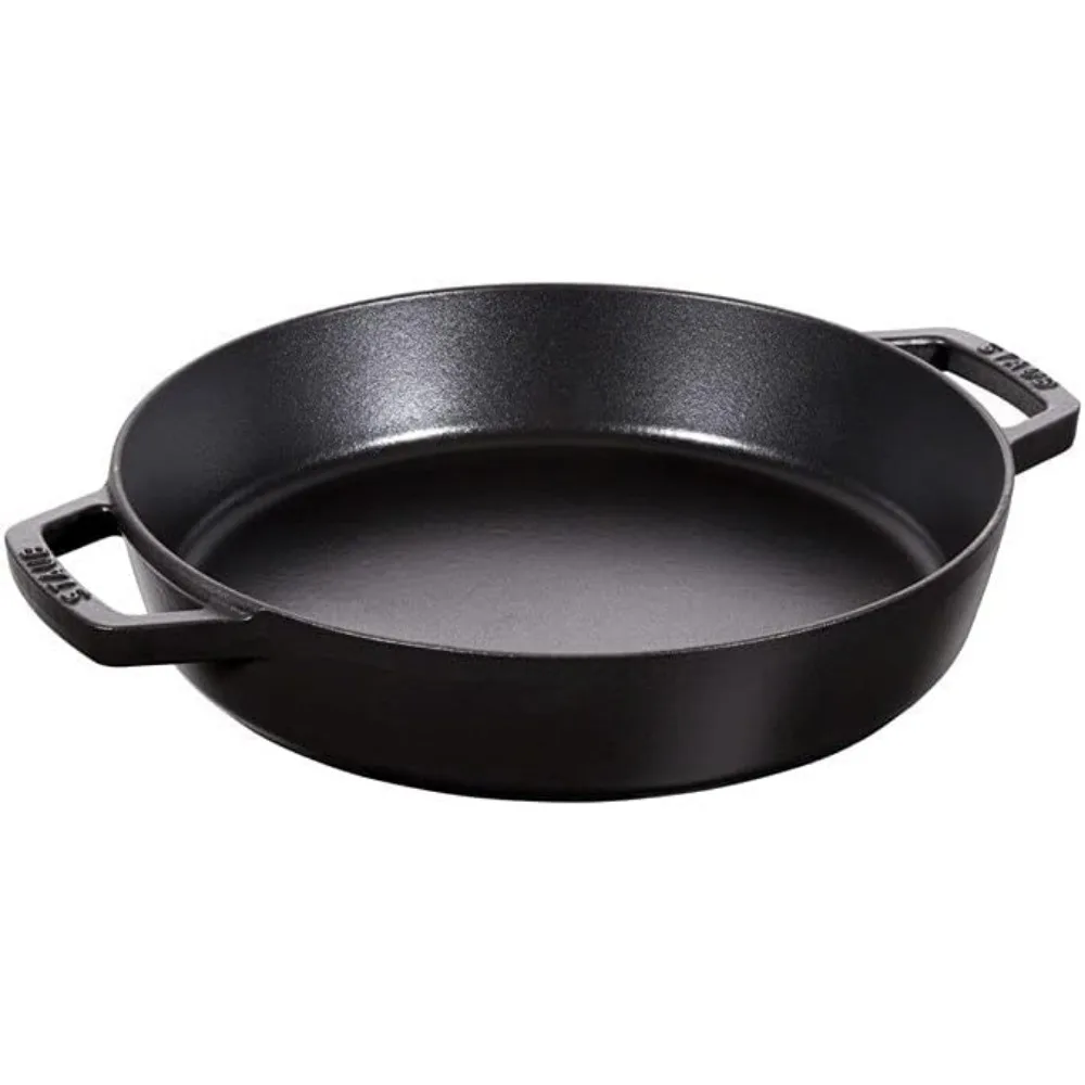 

Staub Cast Iron Double Handle Fry Pan, Black, 20 cm