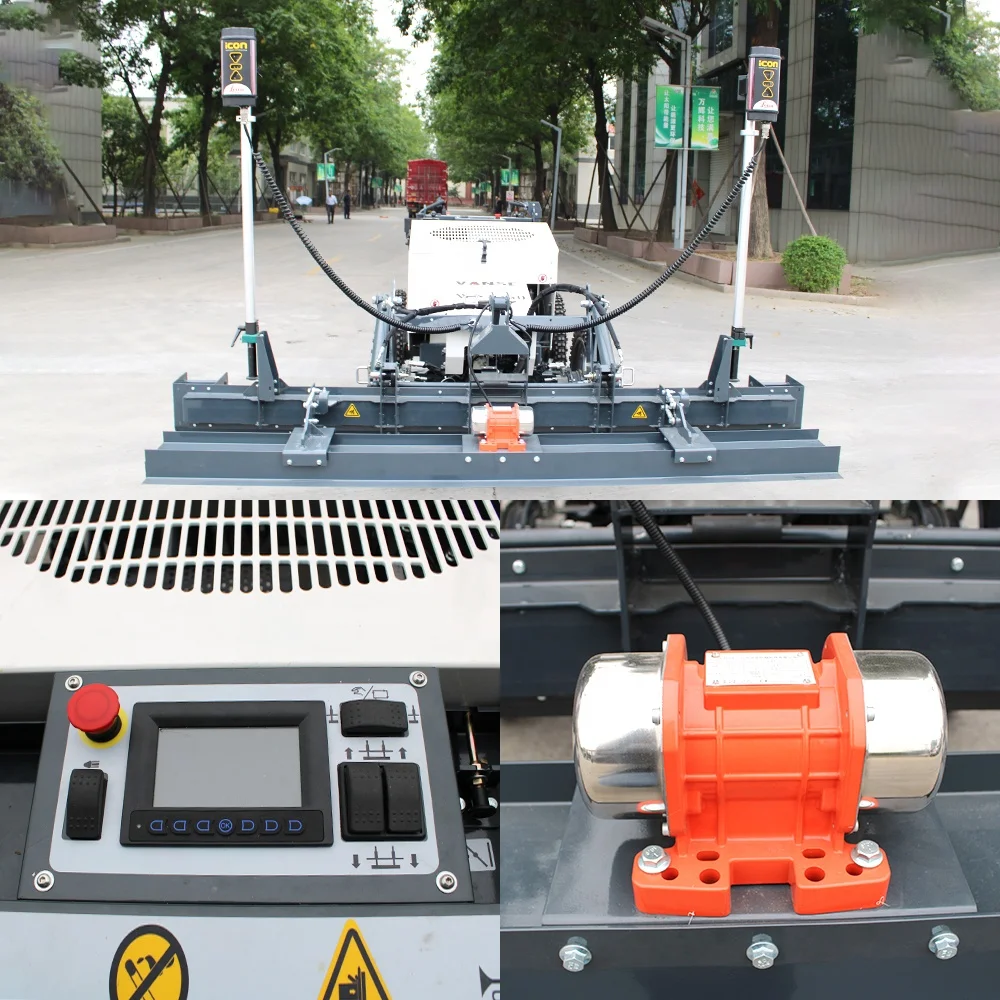High-precision Laser Screed Machine, Walk-behind Automatic Hydraulic Vibratory Floor Screed Machine for Large-area Concrete.