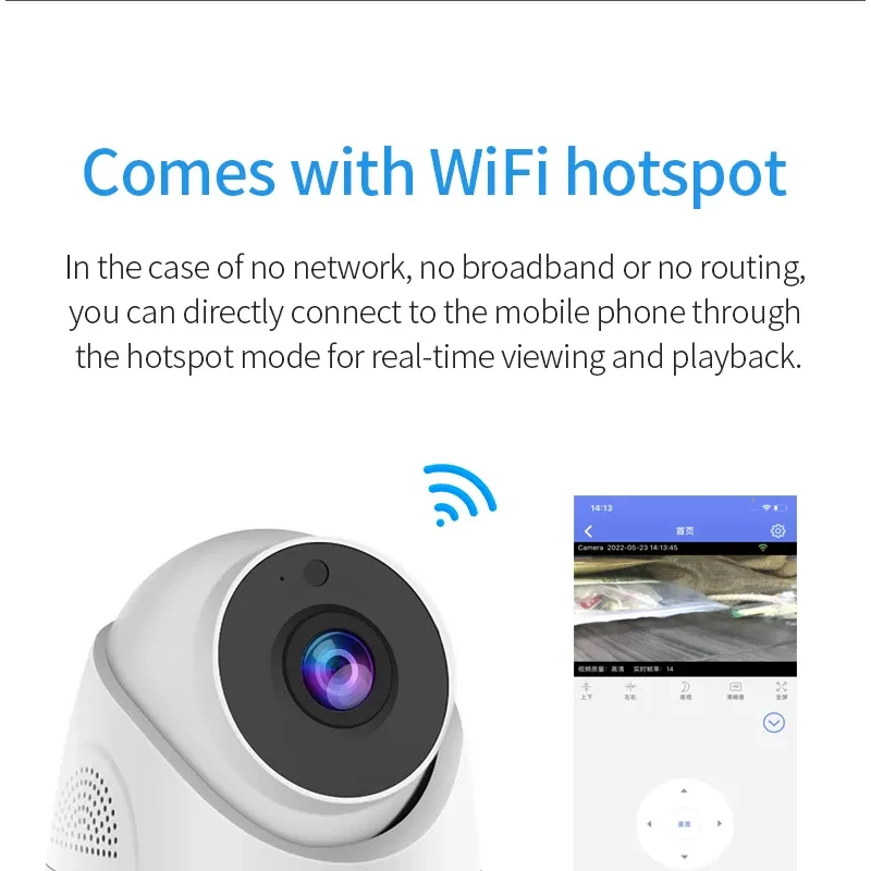 A5 V380Pro 2MP Xiaohuangren Conch Mini Wifi Wireless USB App Control IP Camera Smart PTZ 1080P HD Night Vision AI Remote Monitor