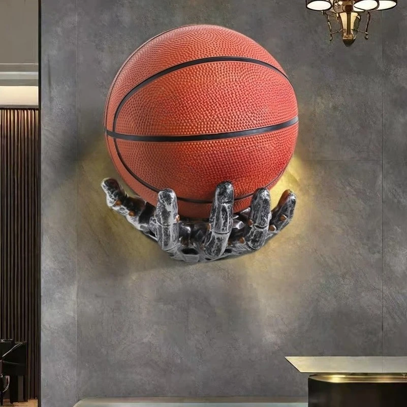 Robot Wall-mounted Bracket, Basketball and Football Storage Rack, Entrance Wall Decorative Hanging Clothes