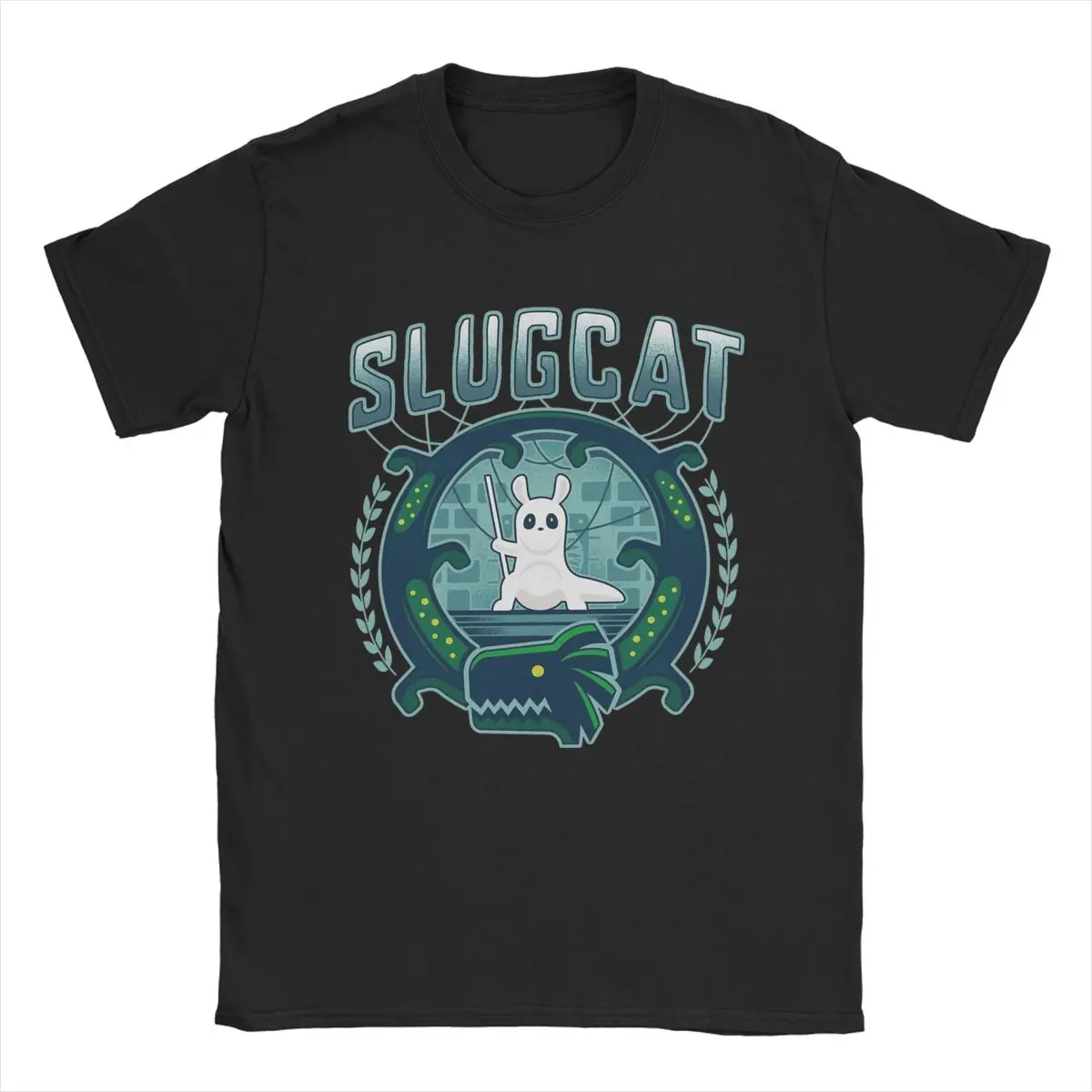 Slugcat Rain World T Shirts for Men Cotton Funny T-Shirts O Neck Game Anime Tees Short Sleeve Tops Original