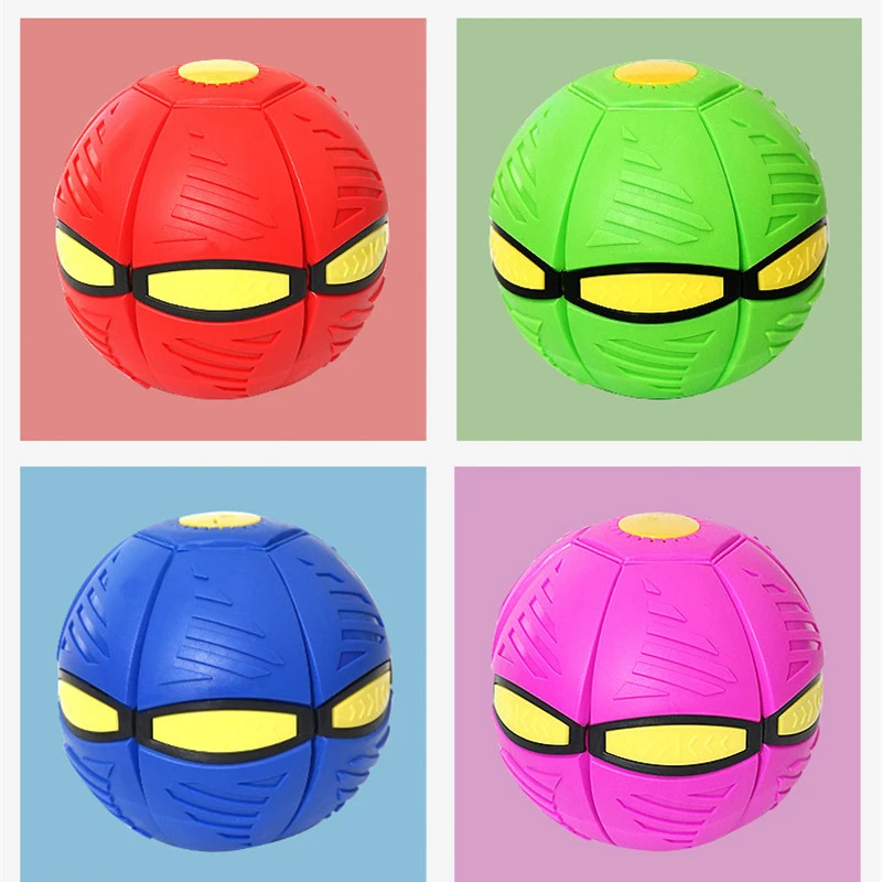 Flying Saucer Ball Magic Deformation Bouncing Ball, Decompression Toy Outdoor Fun Gift Parent-child Interactive