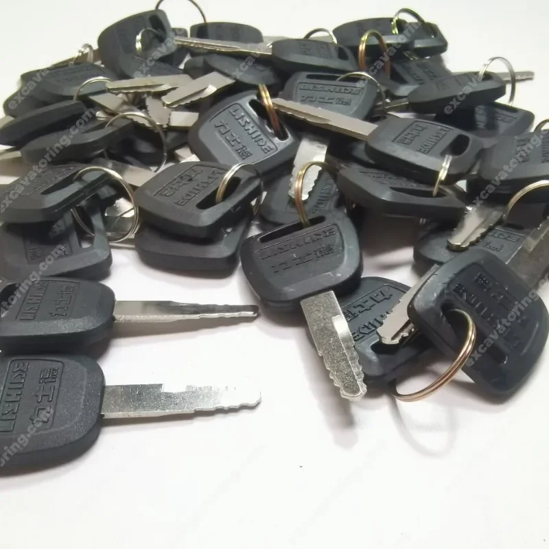 Ignition Key For Lishide Excavator, Start Key10pcs, High Quality Attachments, 60, 70, 80, 130, 200, 220, 360-8