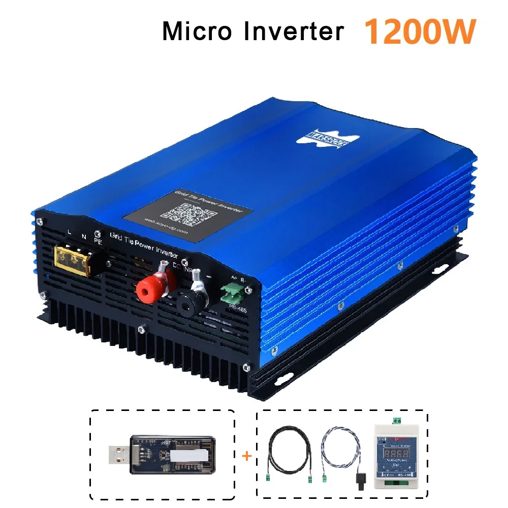 1200W 48V 72V 96VDC Solar Grid Tie Limited Converter 120V 230VAC Limited Battery Microinverter Household Solar Inverter