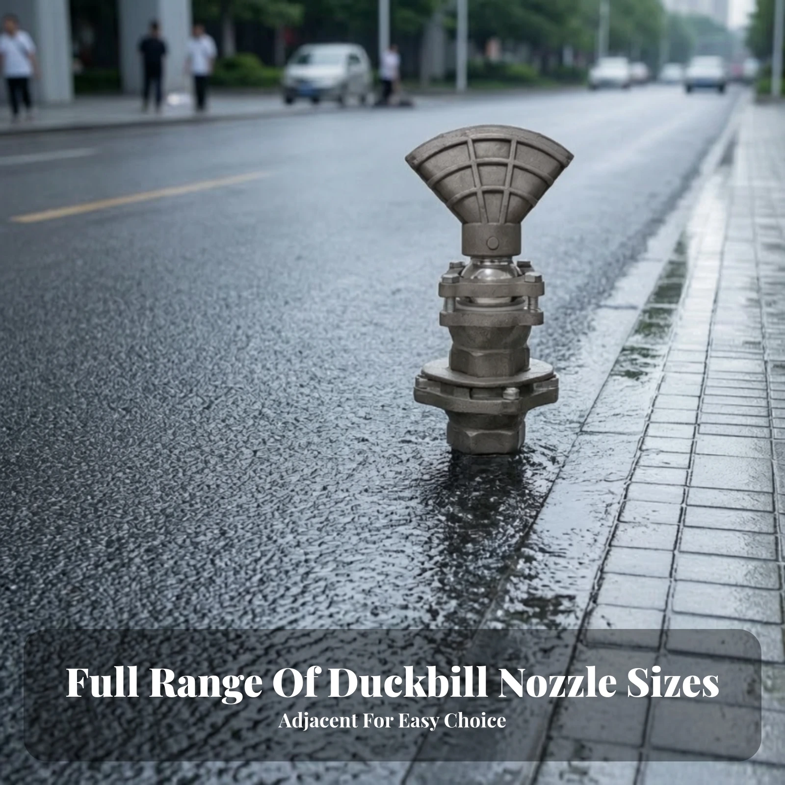 Duck-Bill Sprinkler Nozzle Uniform Duckbill Spray Nozzle Fan Shaped Compatible for Maintenance Crews, Water Trucks, Road Washing view 3