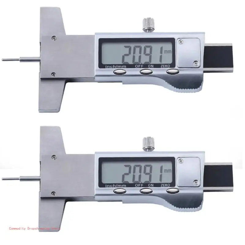Draagbare Bandenprofielen Dieptemeters Autoband Meten Checker 0-25mm Rvs Bandentester Autopoweroff Duurzaam