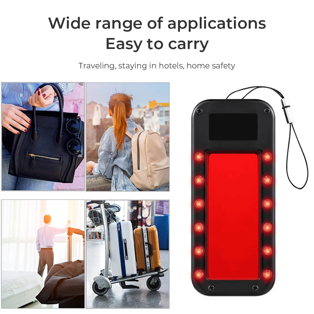 Мини-детектор противоугонной камеры, охранная защита, Личная безопасность, Противоугонный глушитель, блокировщик сигнала ошибки с 12 лампочками