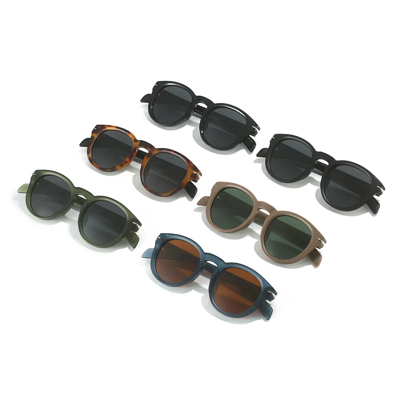 SHAUNA Retro Round Men Sunglasses Shades UV400 Fashion Brand Designer Blue Green Women Rivets Sun Glasses