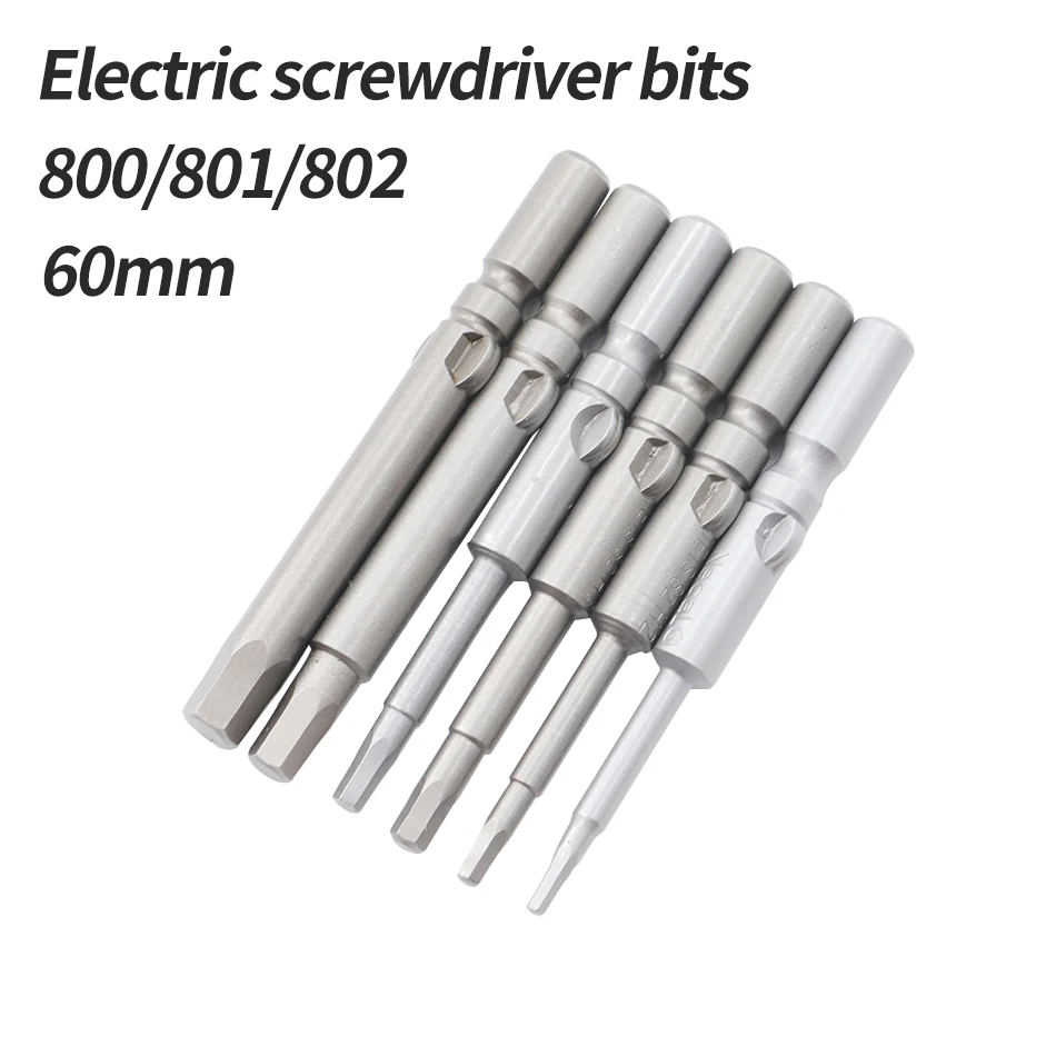 

800/801/802 hexagonal electric screwdriver bit 60mm with magnetic screwdriver set S2 steel