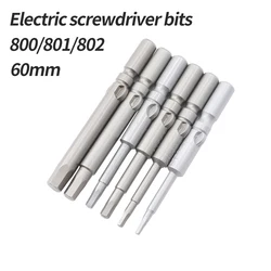 800/801/802 hexagonal electric screwdriver bit 60mm with magnetic screwdriver set S2 steel