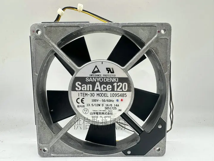 

SANYO DENKI 109S485 DC 100V 0.16A 0.14A 120x120x25mm 3-Wire Server Cooling Fan