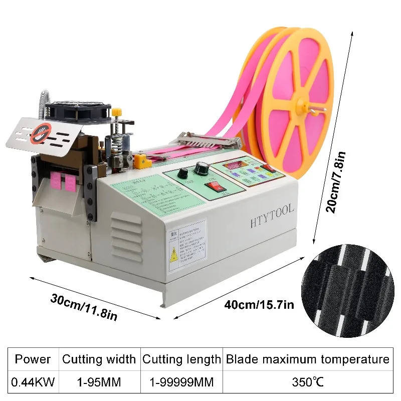220V Webbing Cutting Machine Automatic Hot and Cold Tape CutterNylon ClothTape Textile Ribbon Cutting Machine Heat Shrink Cutter