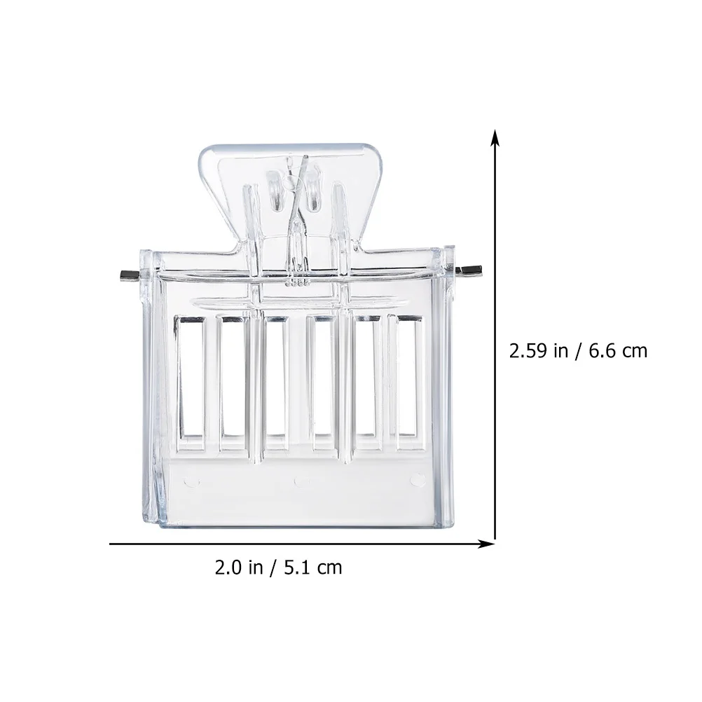 

4Pcs Transparent Plastic Beekeeping Queen Clips Portable Lightweight Strong Bee Cage Catcher Clamp Tool Beekeeper Equipment