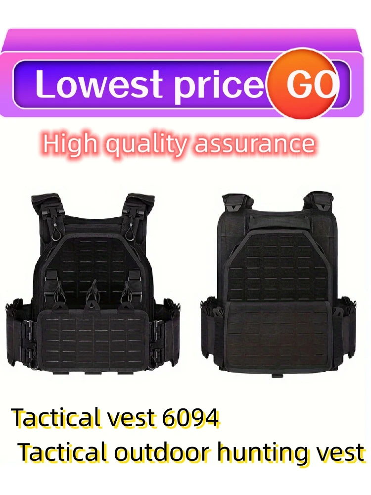 YakedaNew Hunting Tactical Vest 6094 Quick detachable light laser cut Tactical vest Black gear carry tactical vest