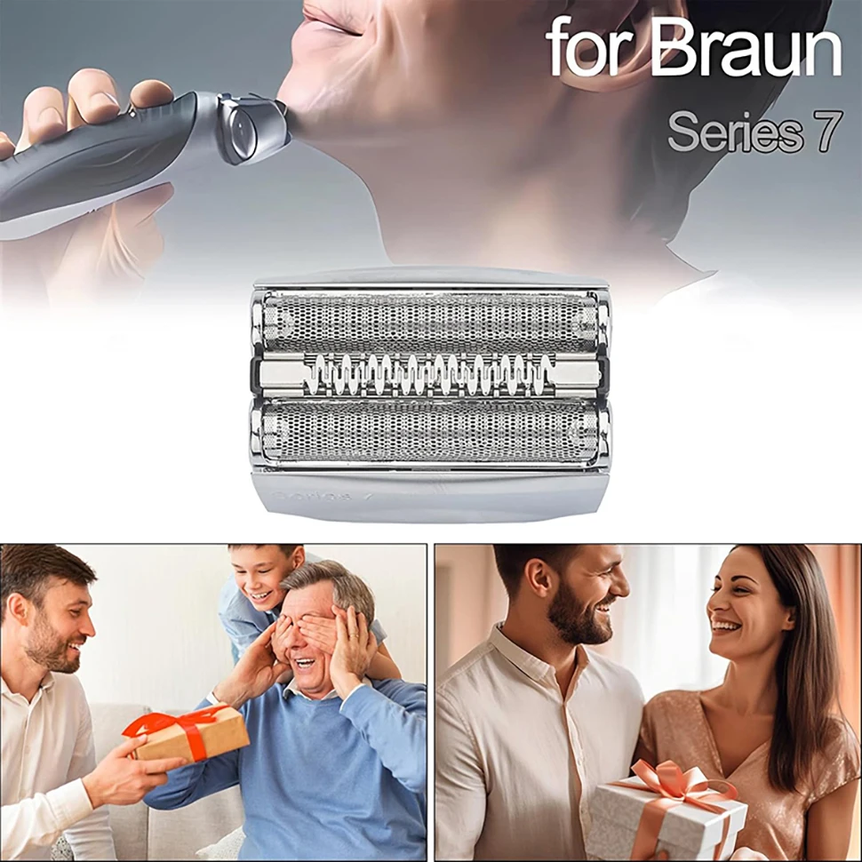 Serie 7 70S Elektrorasierer-Ersatzkopf Kompatibel mit Braun Series 7 Herrenrasierer für 720cc, 730cc, 735s, 750cc, 760cc – Detail 6