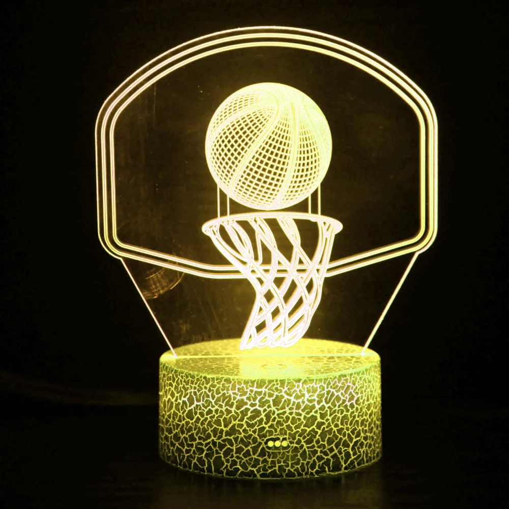 Nighdn Basketbal Nachtlampje Led Lamp Nachtkastje Voor Huisdecoratie Slaapkamer Verjaardag Kerstcadeau Voor Kinderen Jongens Tiener